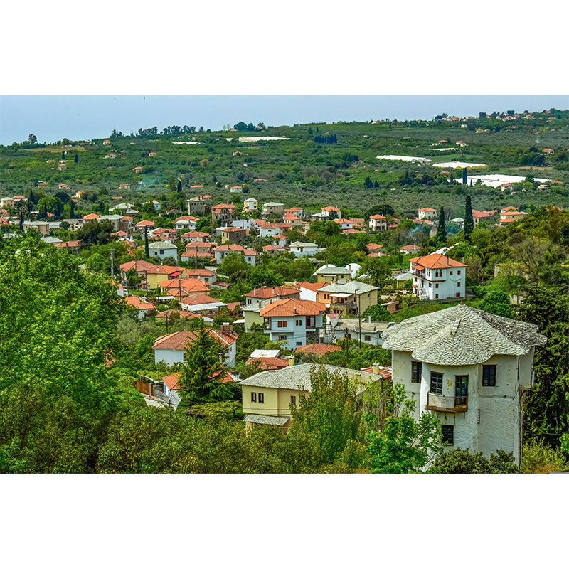 Πίνακας σε καμβά Πήλιο Χωριό